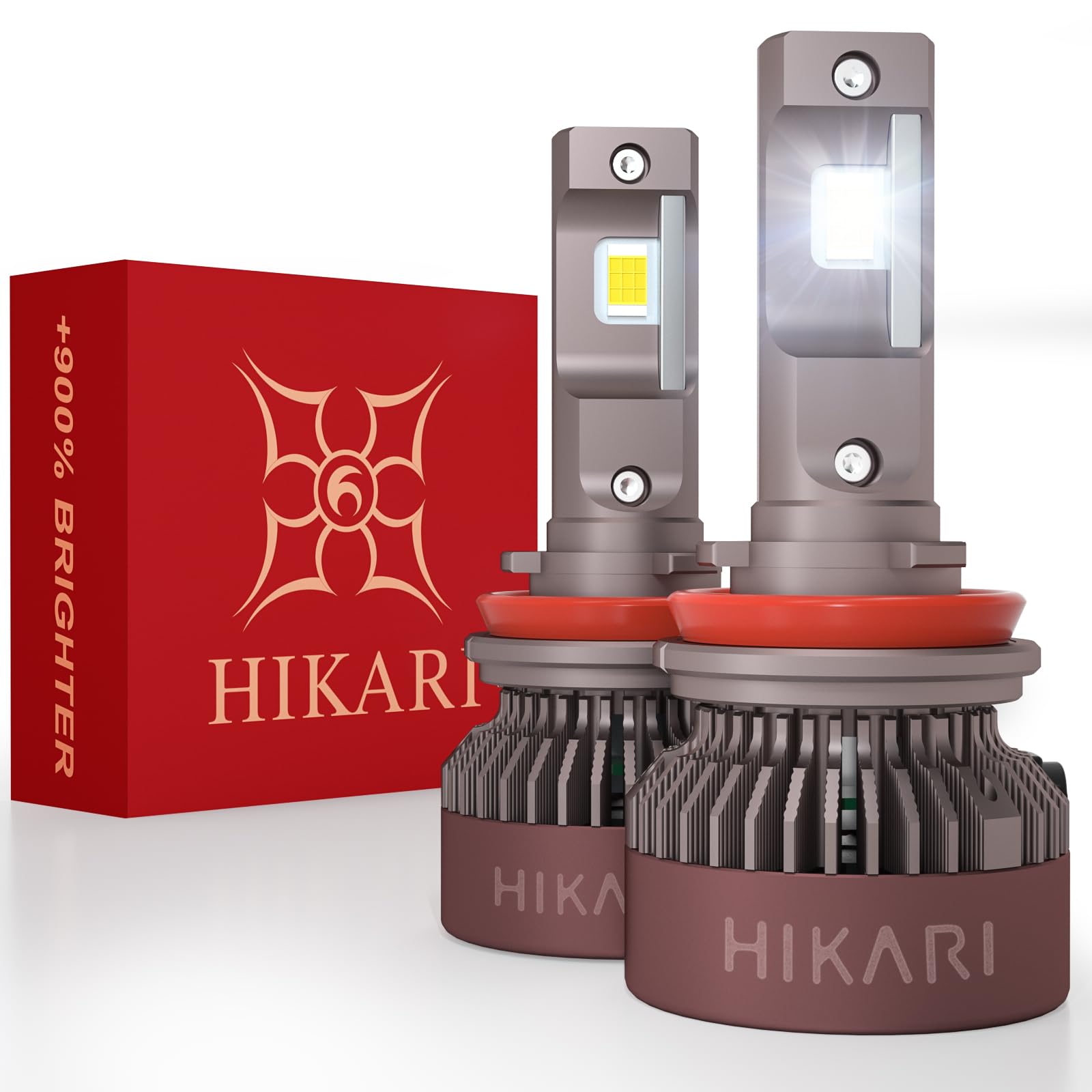 Hikari 2026 Darkenex H11/H8/H9 LED Headlight Bulbs 60000LM, 65W